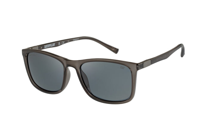 caterpillar Easy Wear Sunglasses Gloss Grey w/Smoke Lens