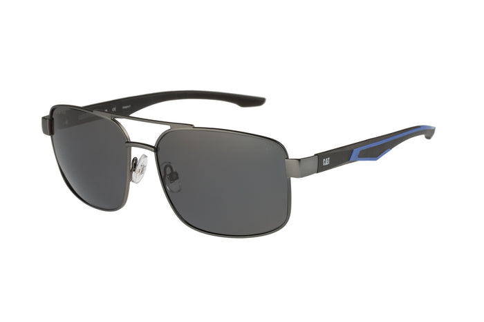 caterpillar Metal Aviator Sunglasses Matte Gunmetal w/Smoke Lens
