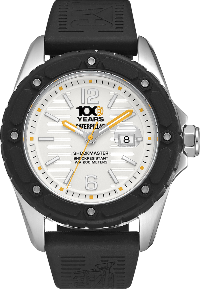 caterpillar 100 Year Quartz Shockmaster Silver Dial