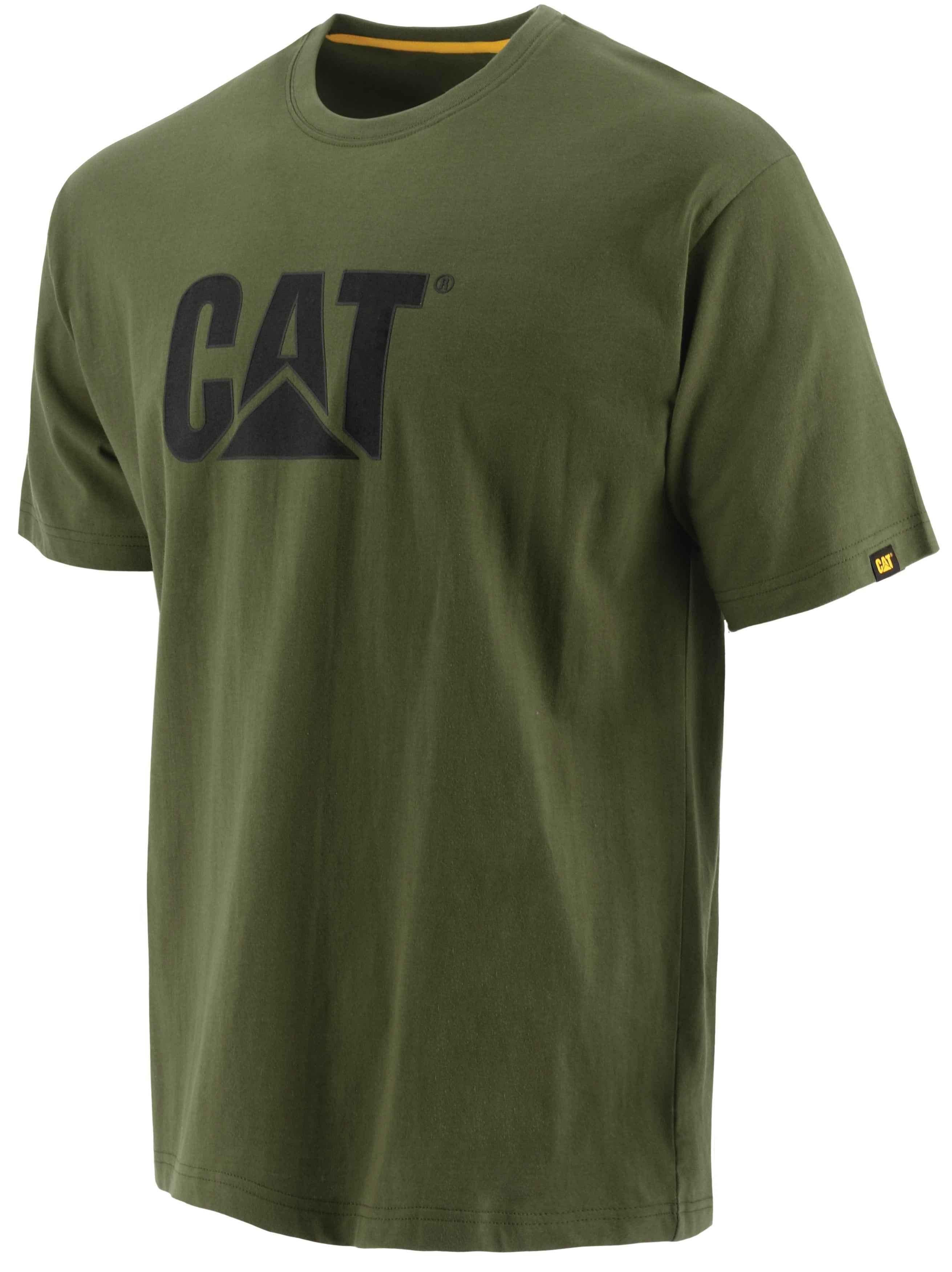 Caterpillar Men's T-Shirt – CAT Logo Heavy Equipment Tractor Construction Graphic Tee BCA02