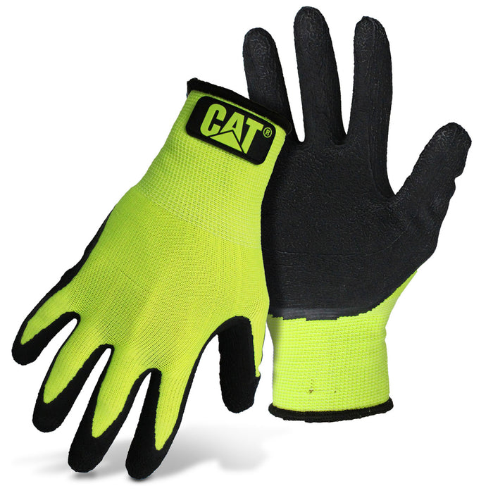 caterpillar Hi-Vis Poly Knit Latexpalm Glove
